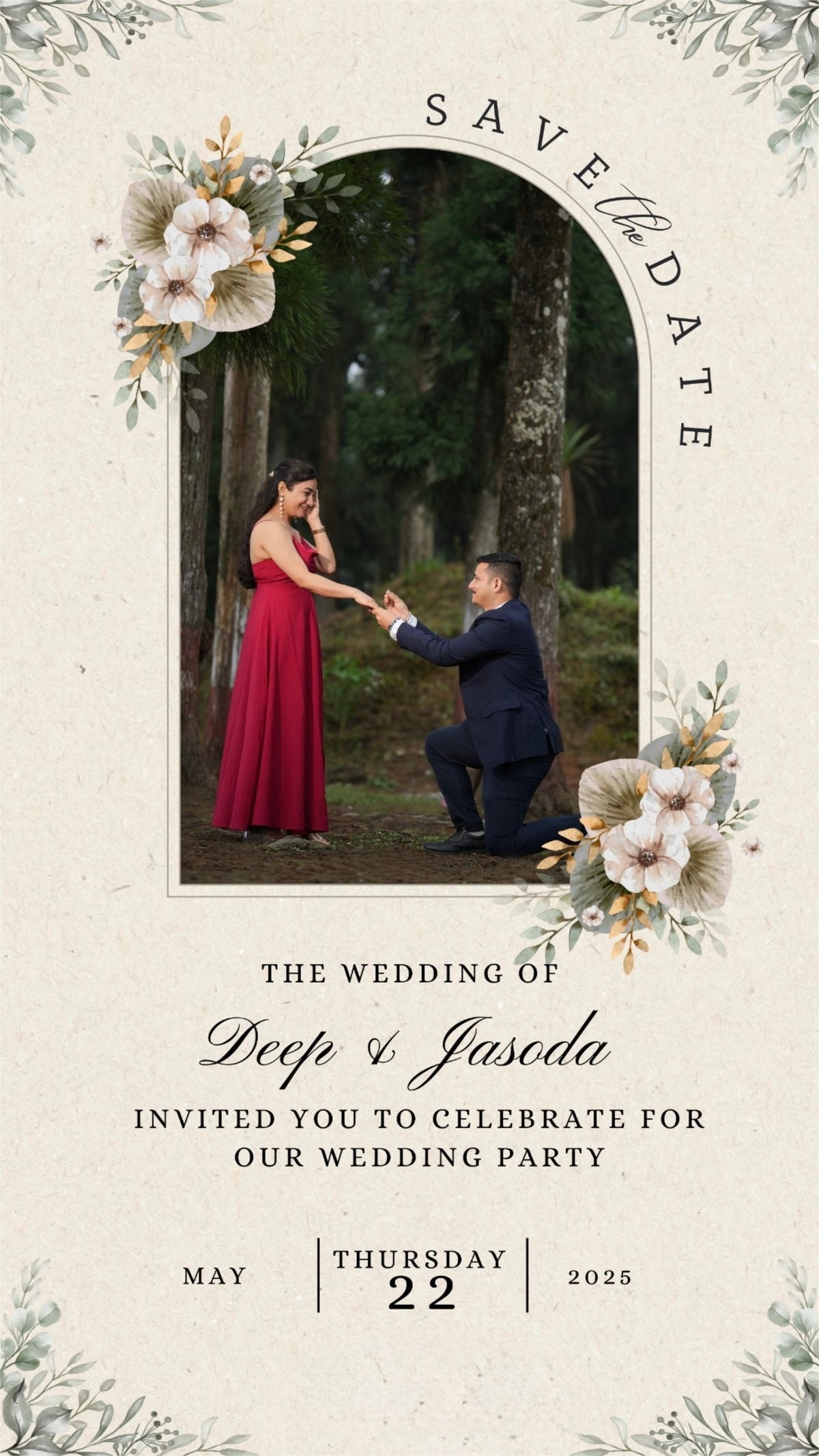 Luxury Neutral Wedding Invitation with Modern Aesthetic β¨π€