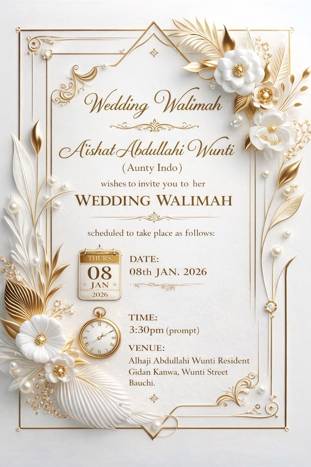 Romantic Garden Wedding Invitation Editable Template πΏπ