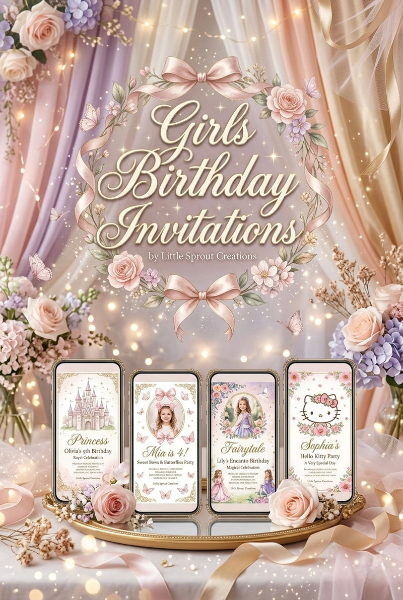 👧 Girls Birthday Invitations