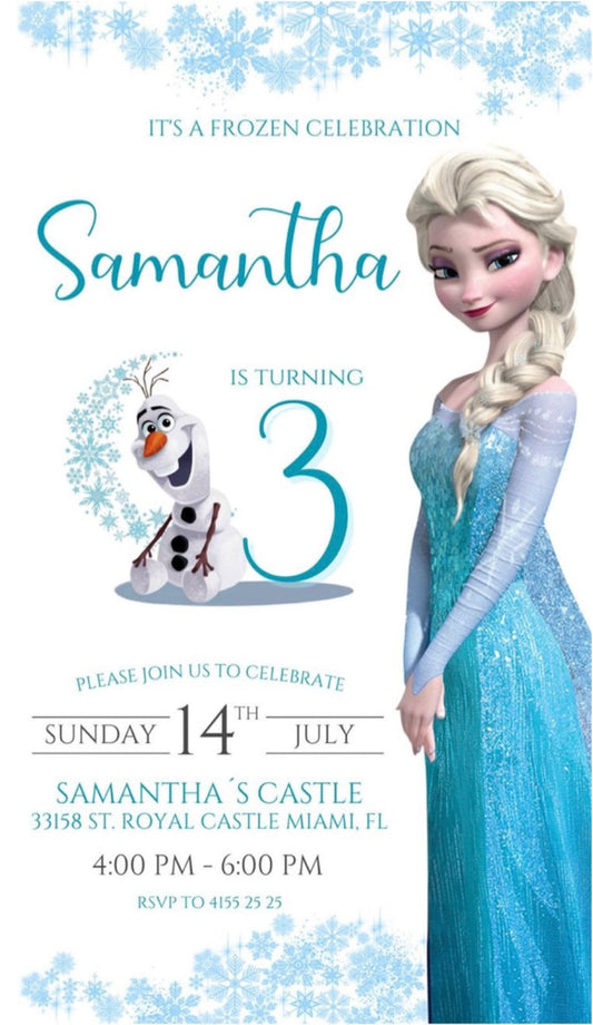 Enchanting Ice Queen Birthday Invitation Template 👑✨