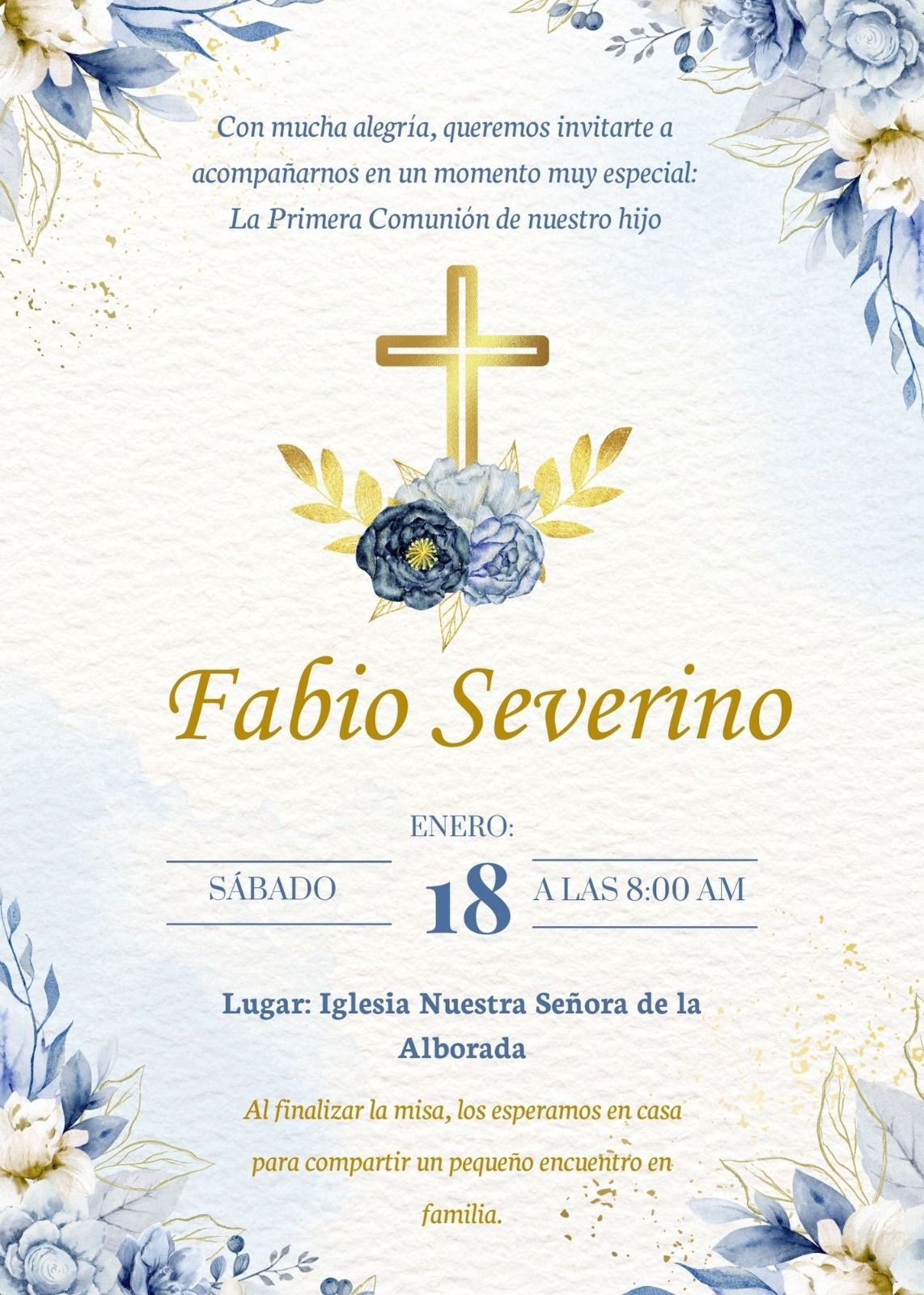 Beautiful Baptism Invitation for Boys & Girls 🤍 Soft Elegant Religious Celebration Invite💙