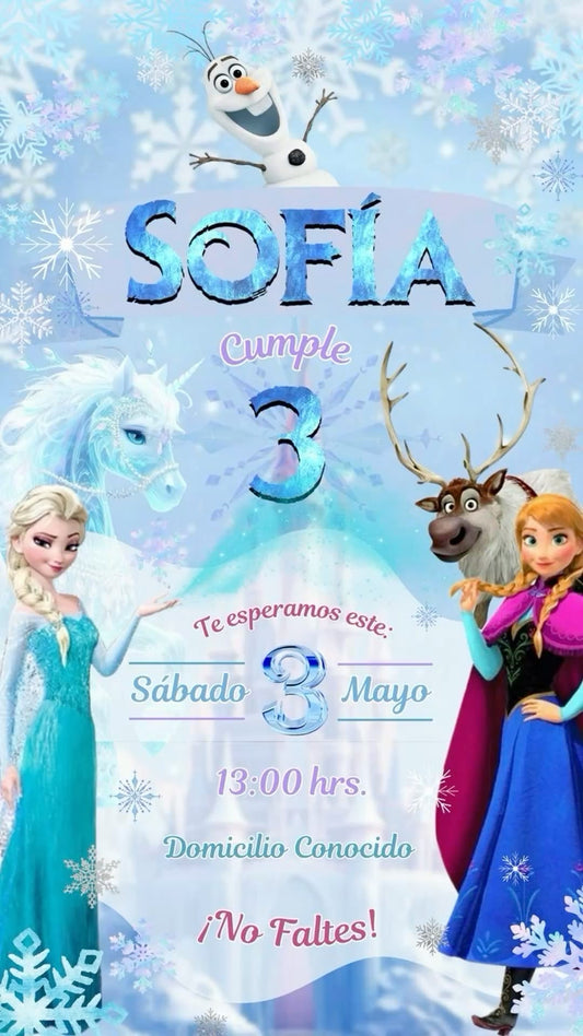 Ultimate Winter Wonderland Frozen Birthday Party Invite 💙❄️