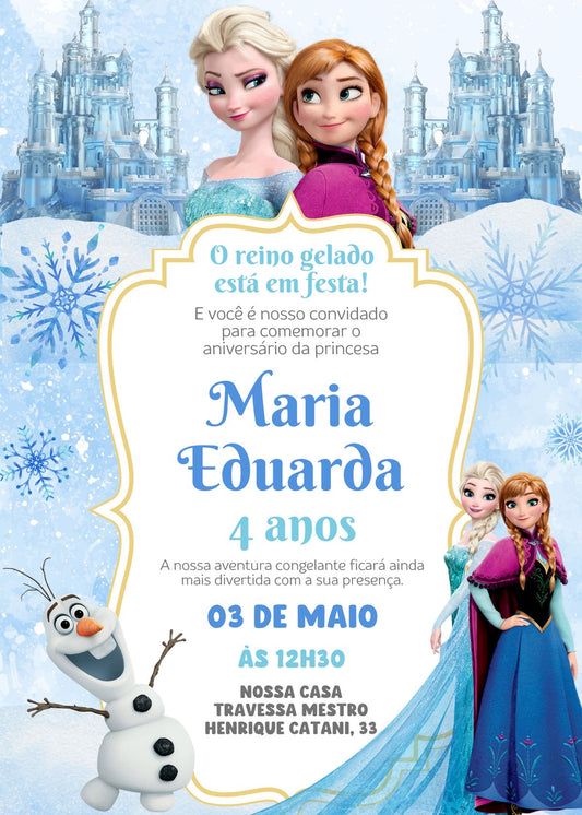 Dreamy Frozen Birthday Invitation for Magical Girls Parties ✨❄️