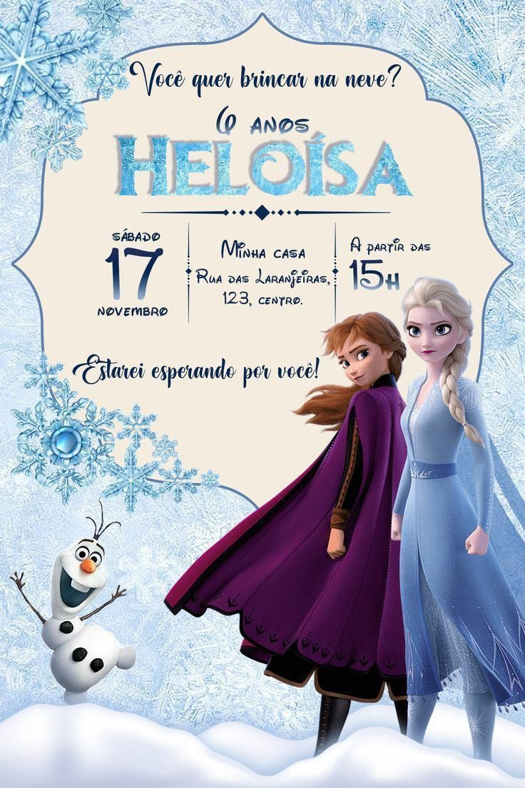 Royal Winter Wonderland Princess Birthday Party Invite 💙👑