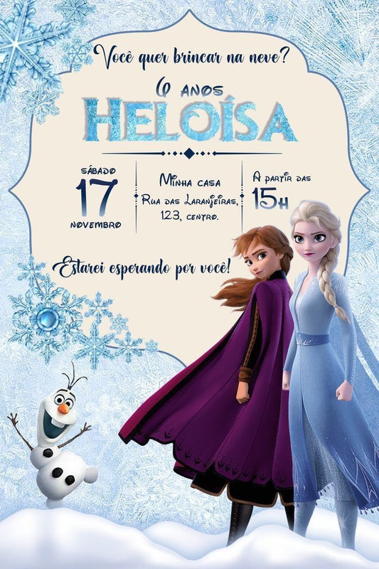 Royal Winter Wonderland Princess Birthday Party Invite 💙👑