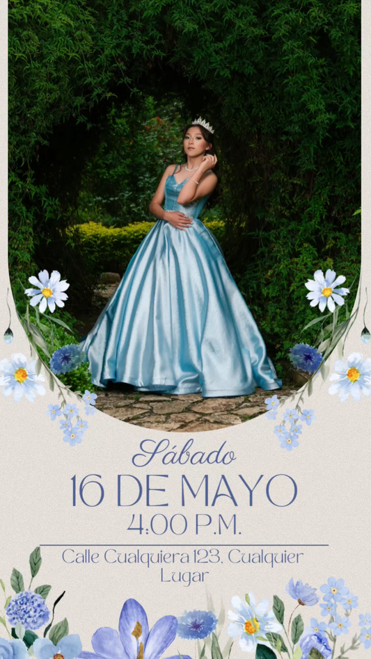 Luxury Quinceañera Video Invitation with Elegant Royal Theme ✨👑