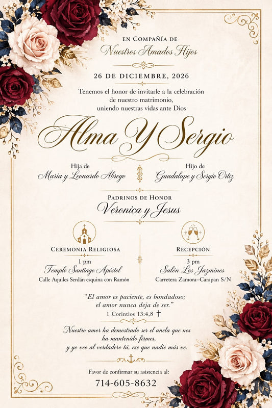 Luxury Editable Wedding Invitation for Timeless Weddings 💎💍♥️