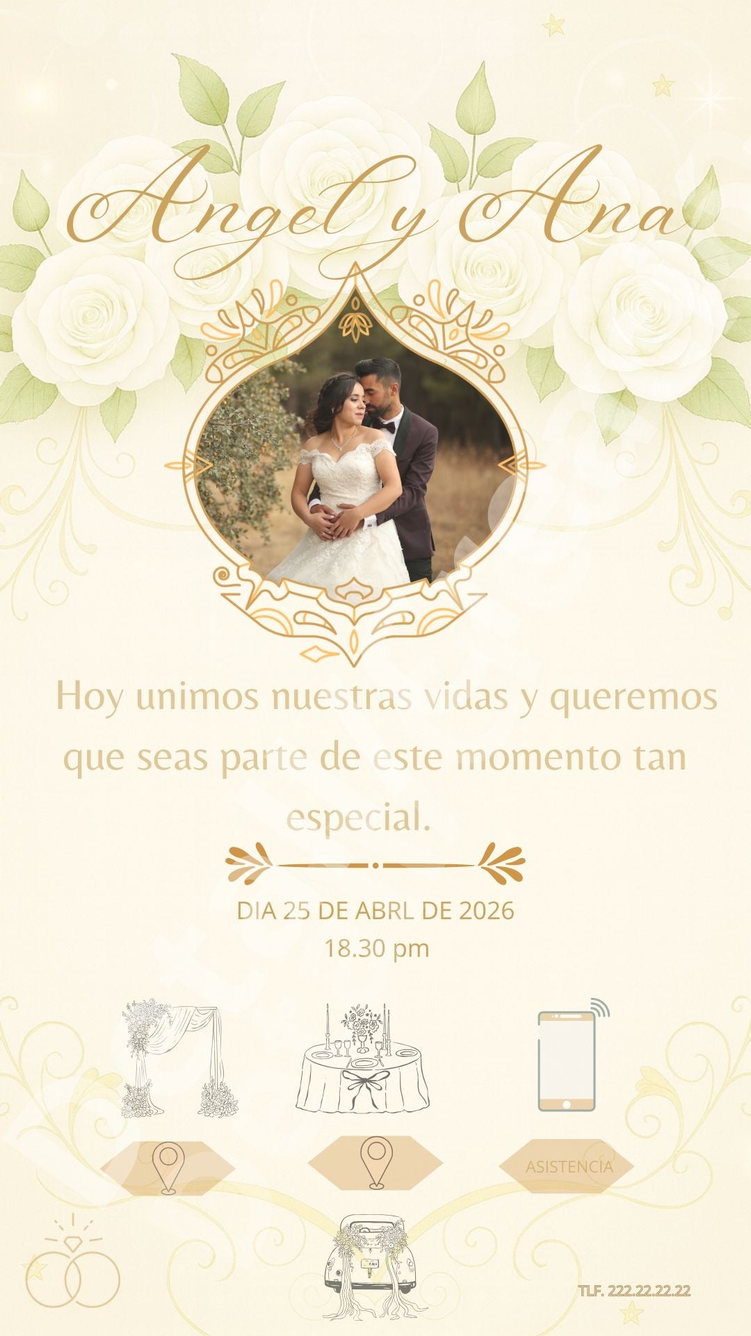 Luxury Wedding Invitation Template Inspired by Modern Romance ✨🤍