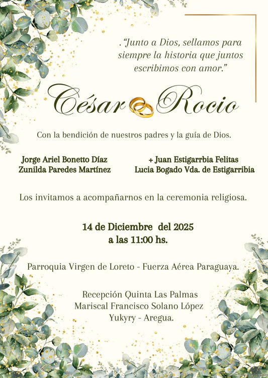 Elegant Wedding Invitation with Minimalist Luxury Style 💎🌿