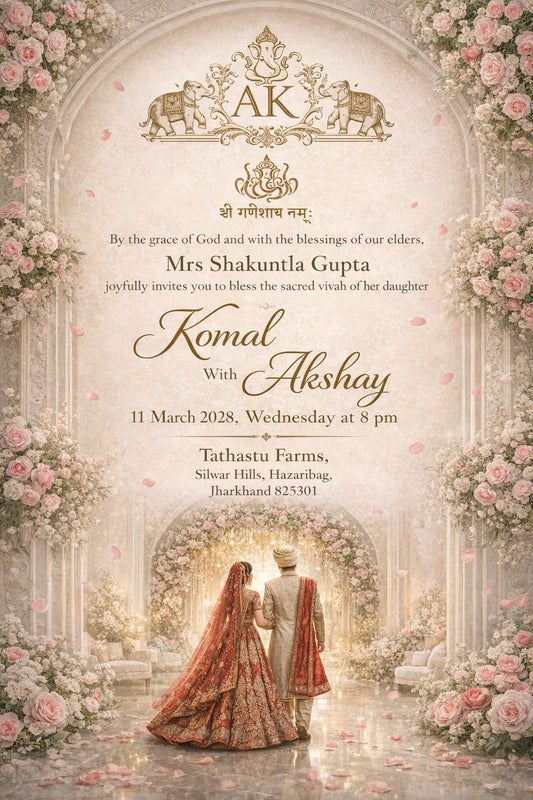 Luxury Gold Wedding Invitation with Sophisticated Design ✨💎